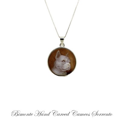 ''Frenchie'' Cameo Necklace