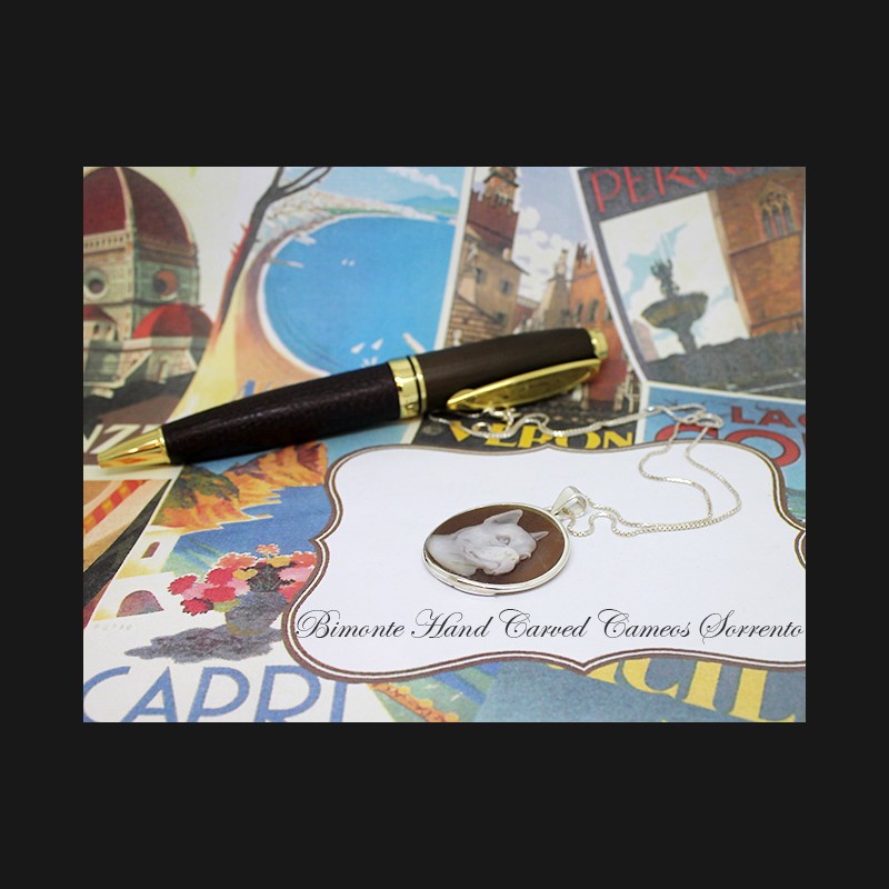 ''Frenchie'' Cameo Necklace