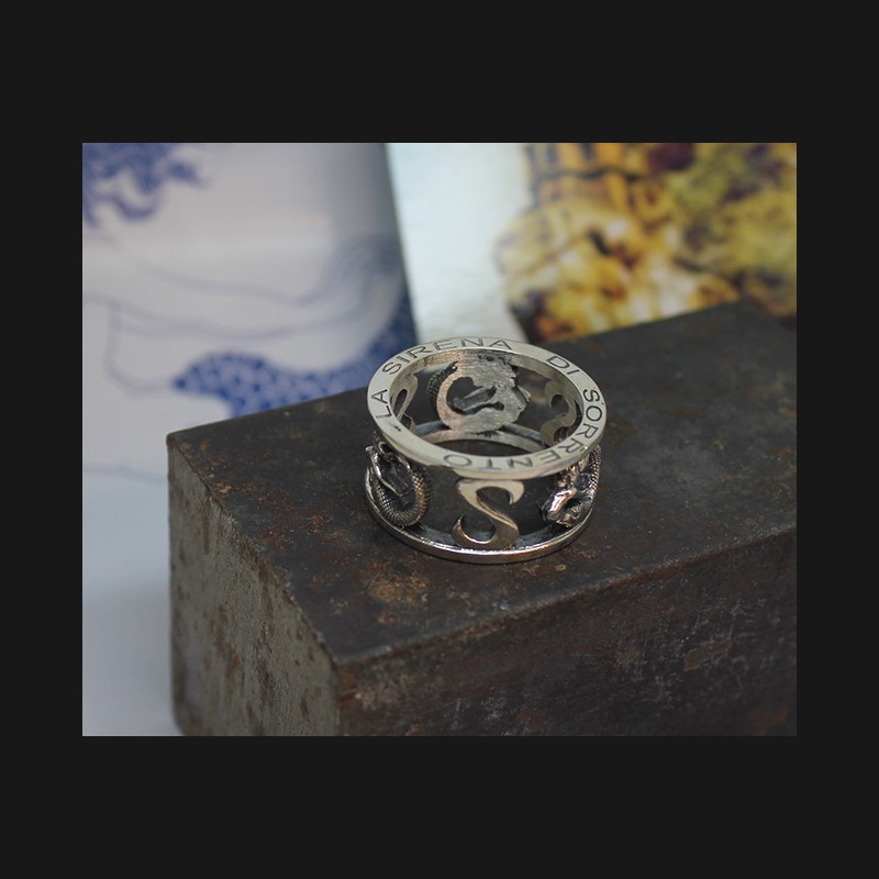 "Sirena" Sterling Silve Ring