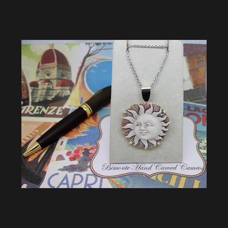''Sun'' Cameo Necklace