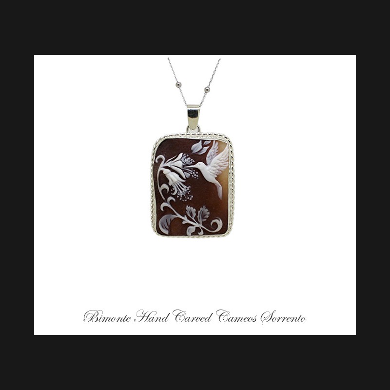 ''Hummingbird'' Cameo Necklace