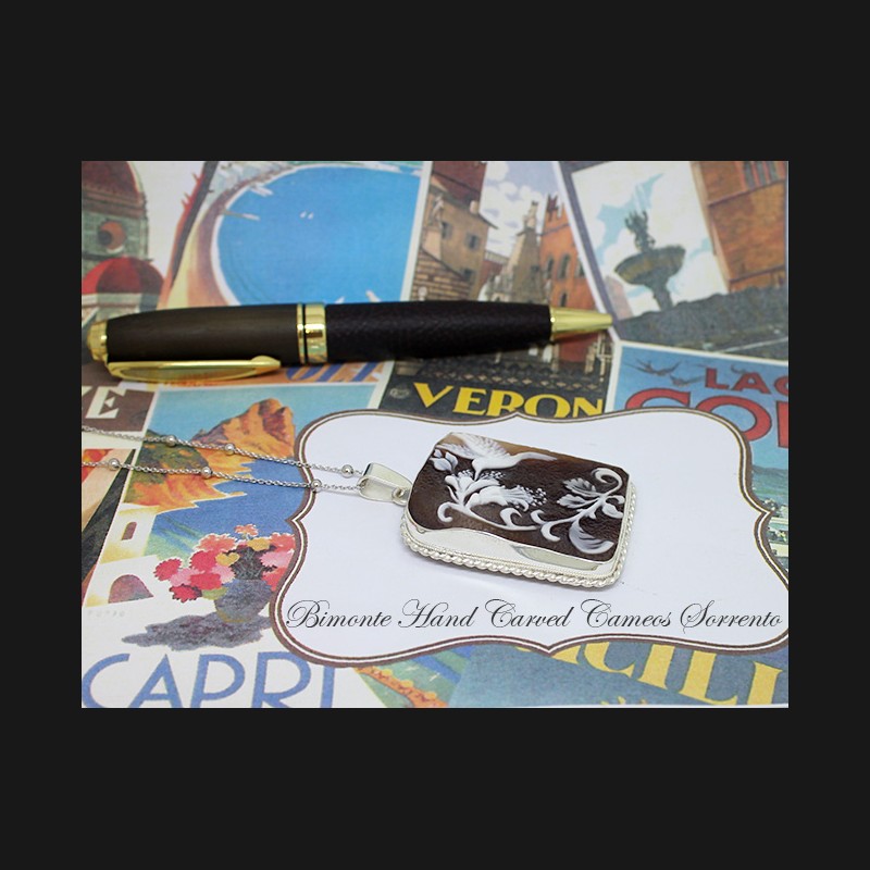 ''Hummingbird'' Cameo Necklace