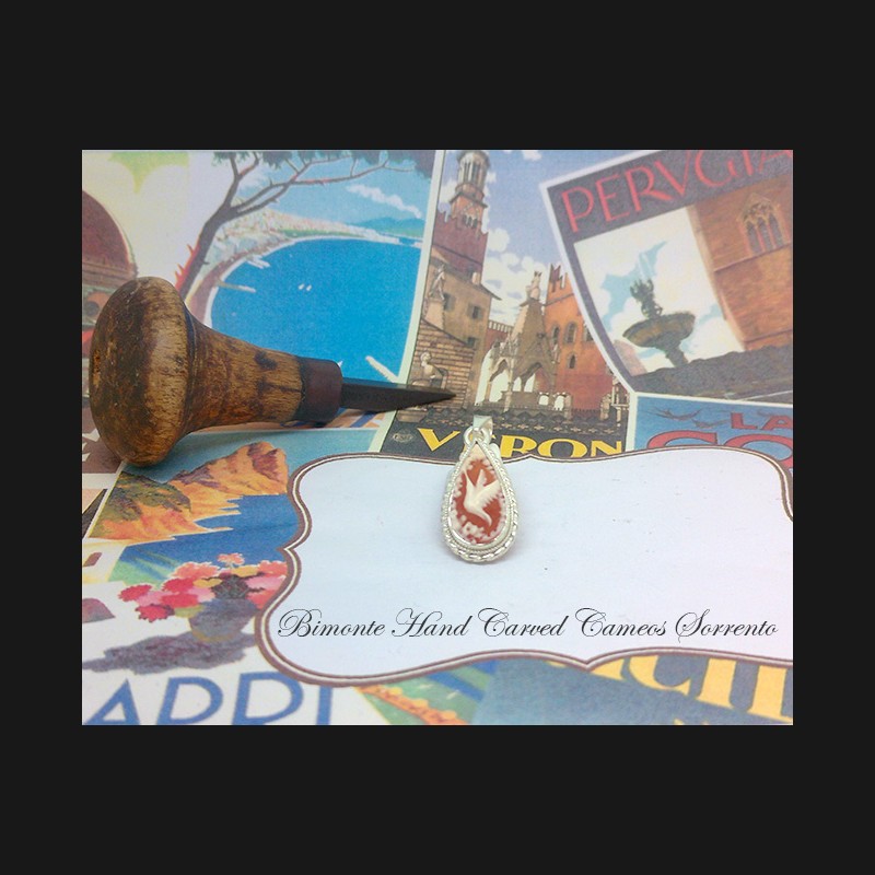 ''Hummingbird'' Cameo Pendant