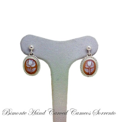 ''Rosa'' Cameo Earrings