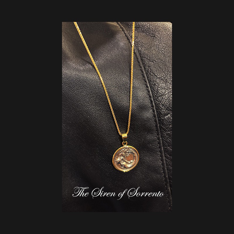 "Siren of Sorrento Silver and 18 ct gold Pendant