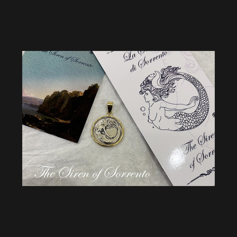"Siren of Sorrento Silver and 18 ct gold Pendant