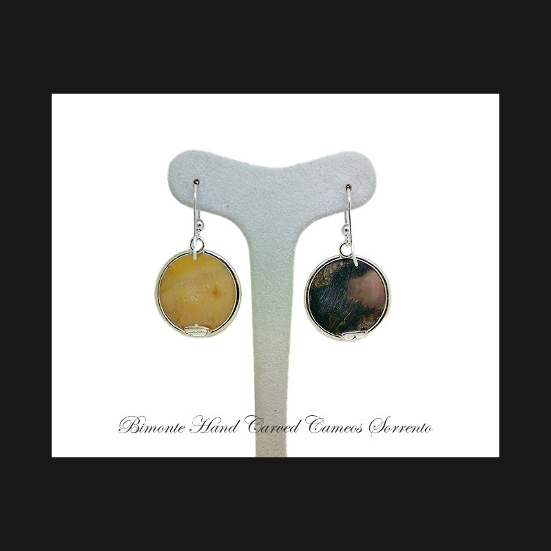 ''Sun & Moon'' Cameo Earrings