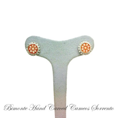 ''Flower of Joy'' Cameo Earrings