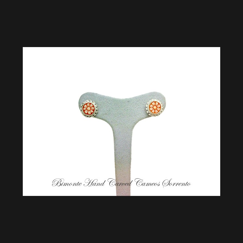 ''Flower of Joy'' Cameo Earrings