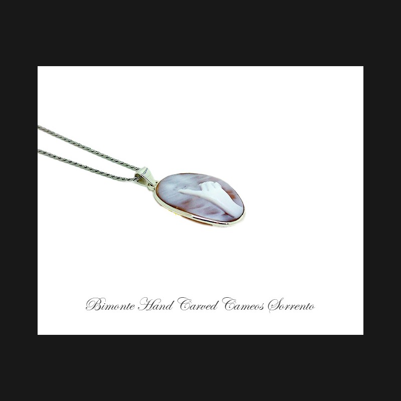 ''Shhhh'' Cameo Necklace