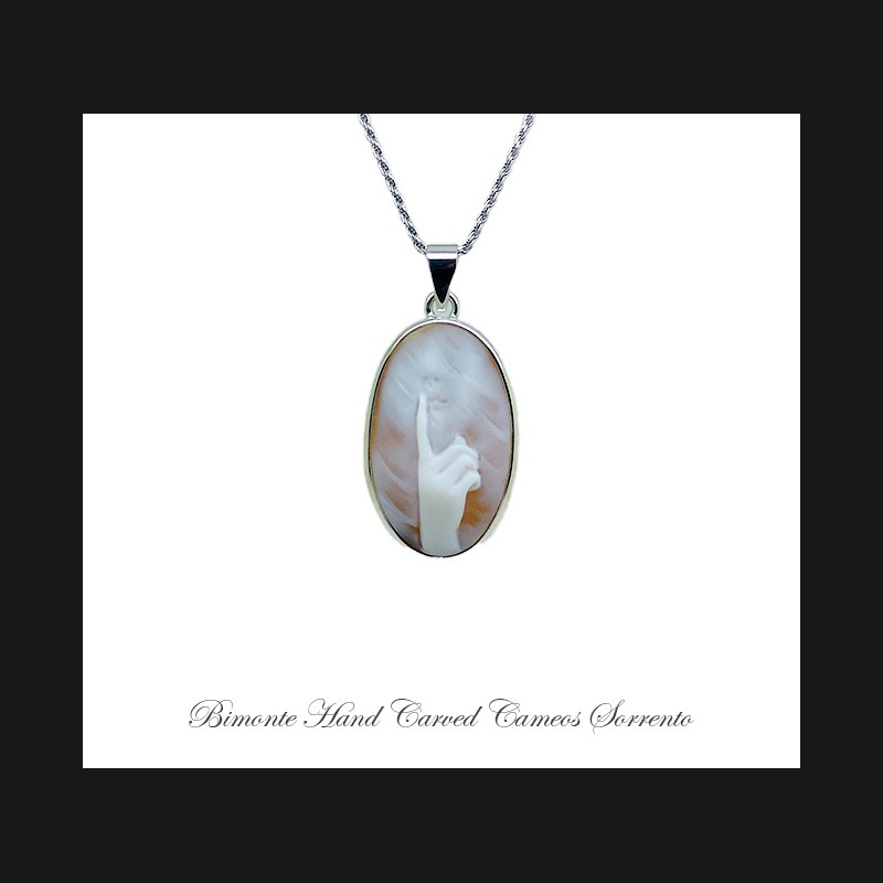 ''Shhhh'' Cameo Necklace