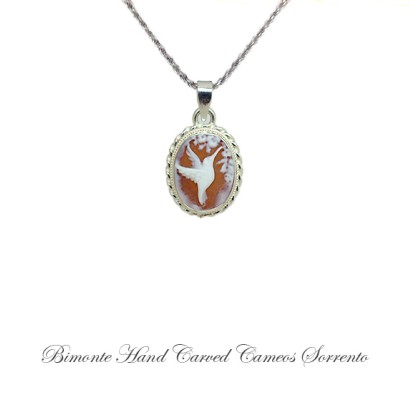 ''Hummingbird'' Cameo Necklace