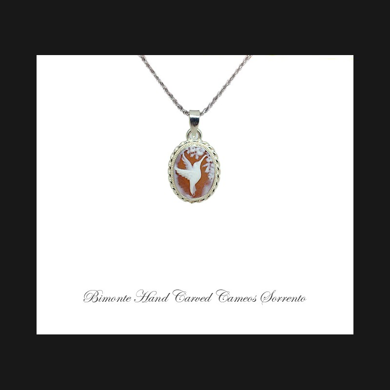 ''Hummingbird'' Cameo Necklace