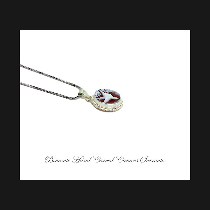 ''Hummingbird'' Cameo Necklace