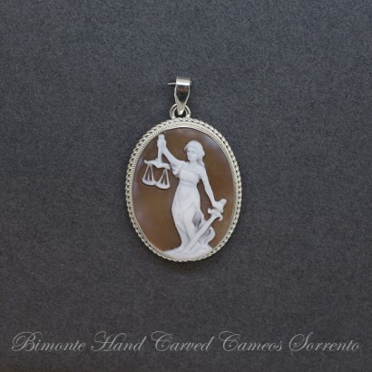 "Lady Justice" Cameo Pendant