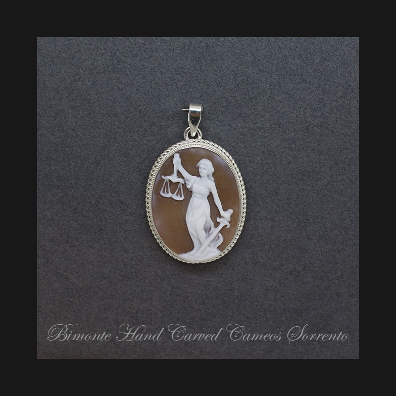 "Lady Justice" Cameo Pendant