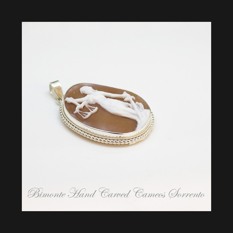 "Lady Justice" Cameo Pendant