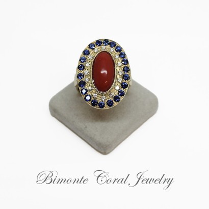 "Magnifica" Red Coral Ring