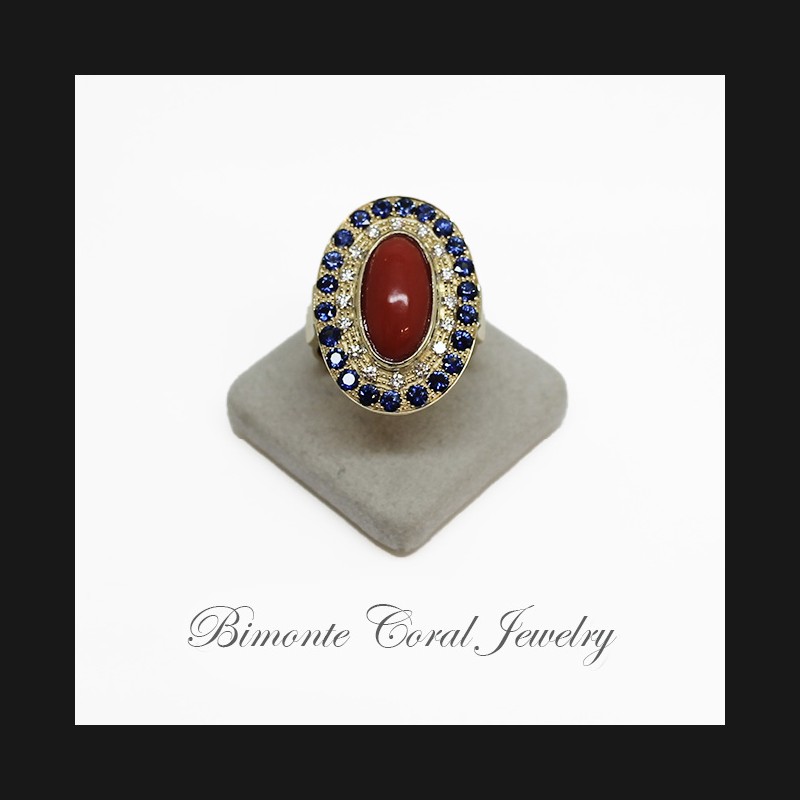 "Magnifica" Red Coral Ring