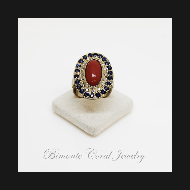 "Magnifica" Red Coral Ring