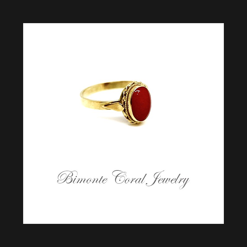 "Tradizione" Red Coral Ring