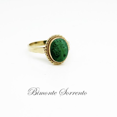 "Venere Verde" Cameo Ring
