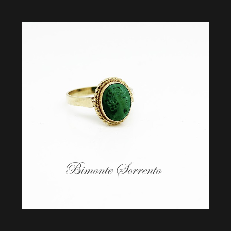 "Venere Verde" Cameo Ring