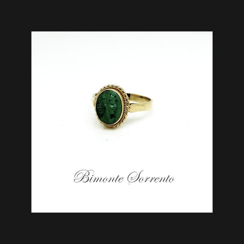 "Venere Verde" Cameo Ring