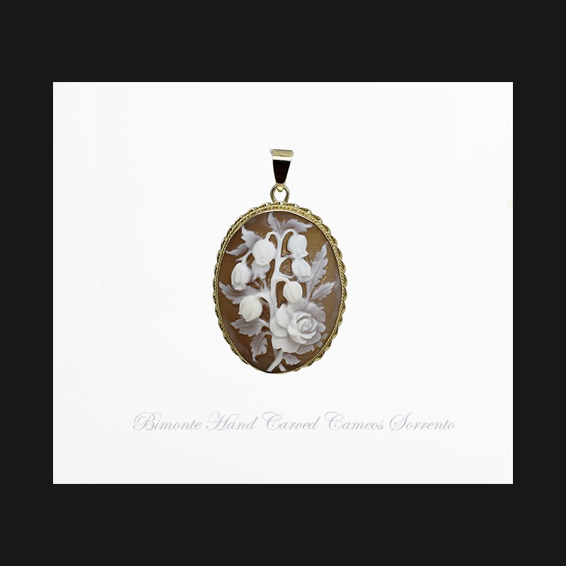 ''The Lily of the Valley and the Rose'' Cameo Pendant