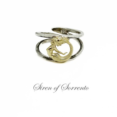 "Siren of Sorrento Silver and Gold "Ring