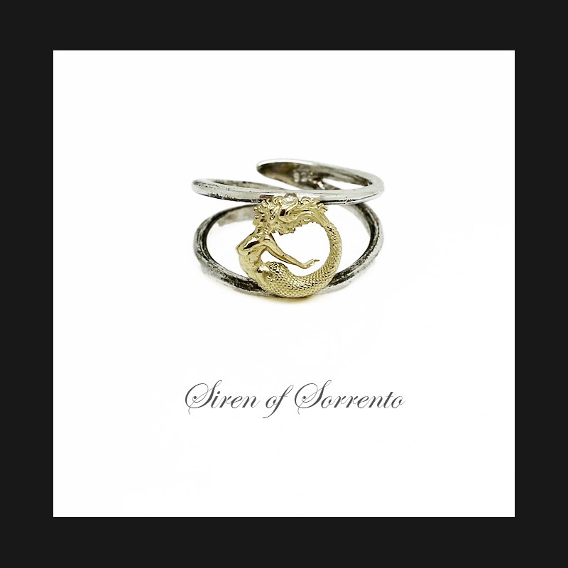 "Siren of Sorrento Silver and Gold "Ring
