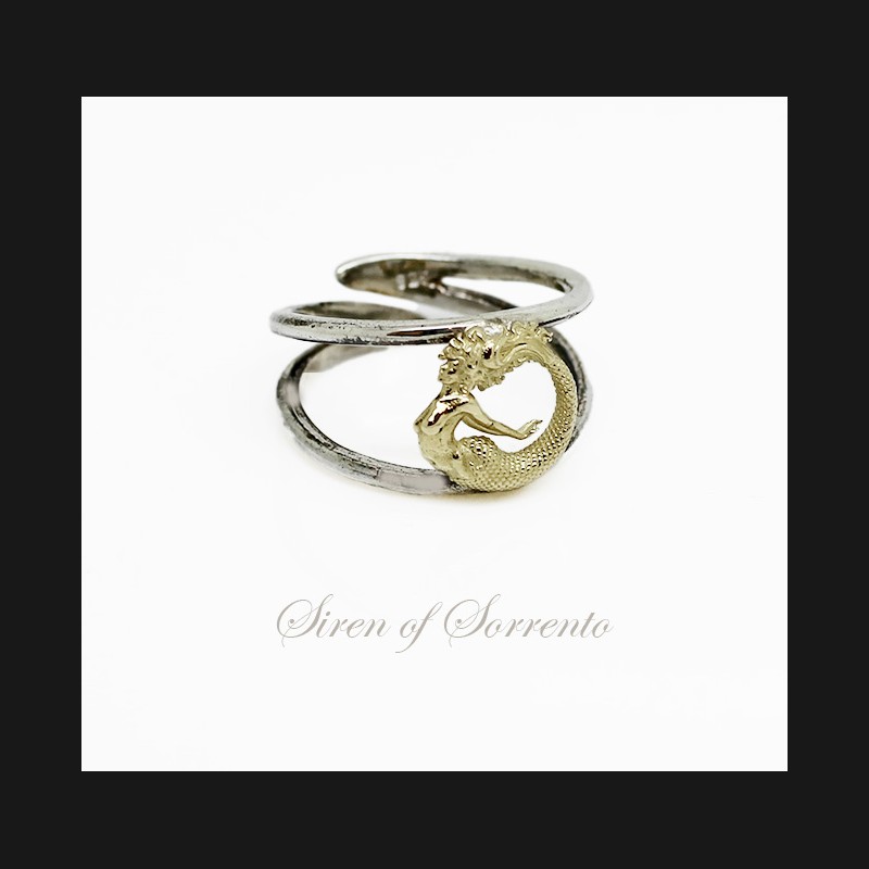 "Siren of Sorrento Silver and Gold "Ring