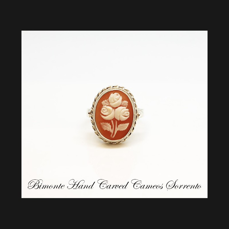"Roses"Cameo Ring