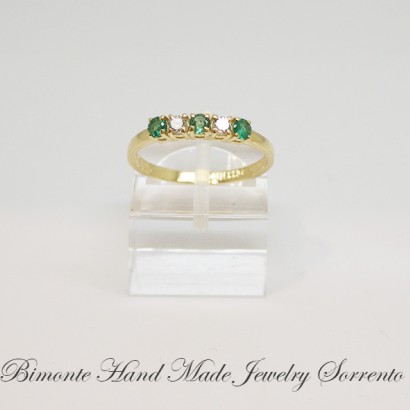 "Cinque Pietre"Gold Ring