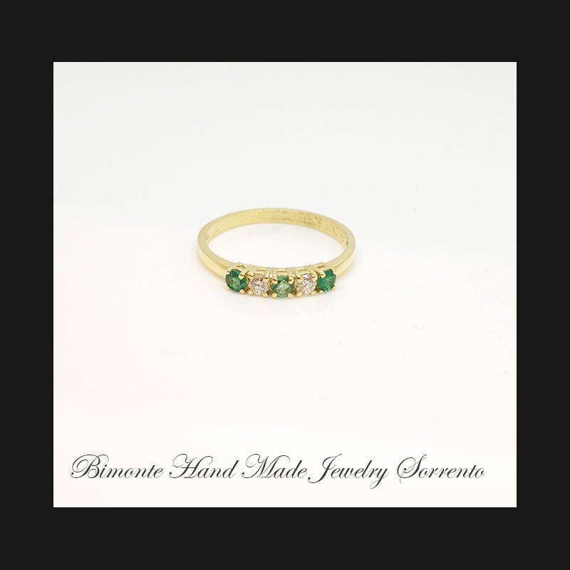 "Cinque Pietre"Gold Ring