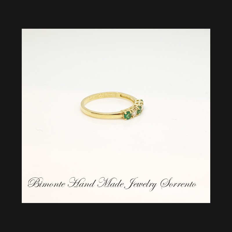 "Cinque Pietre"Gold Ring