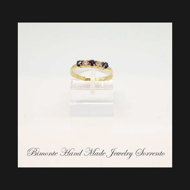 "Cinque Pietre"Gold Ring