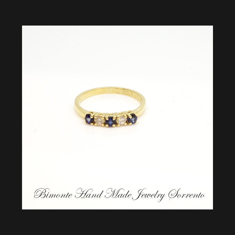 "Cinque Pietre"Gold Ring
