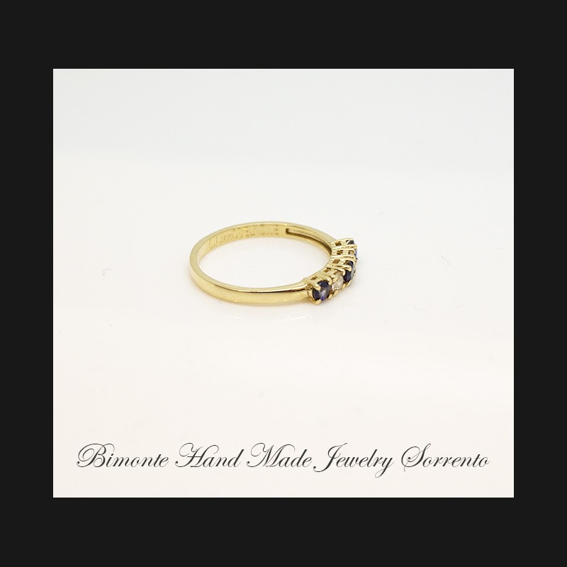 "Cinque Pietre"Gold Ring