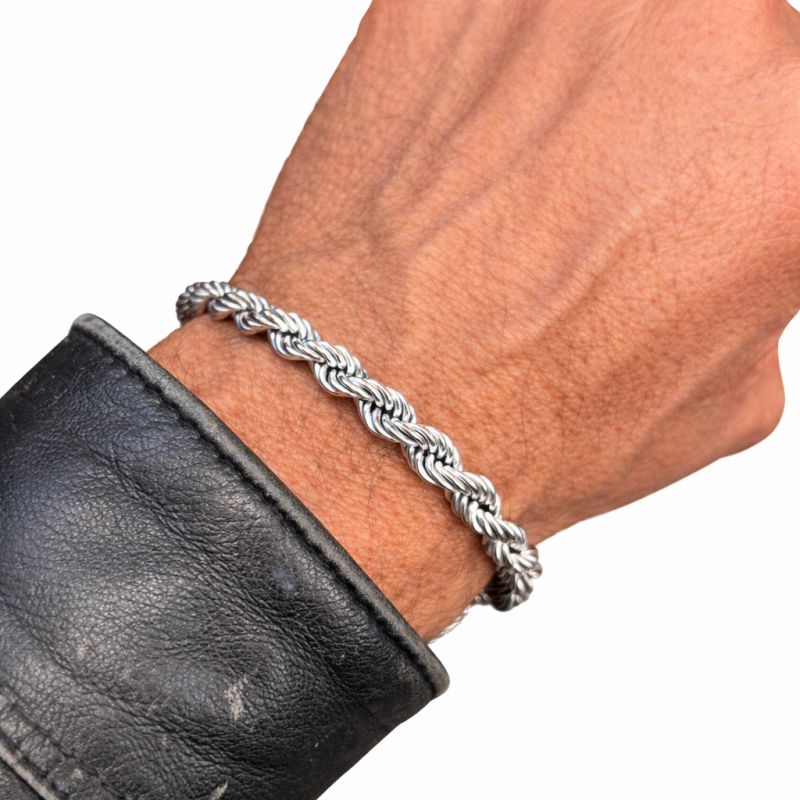 "Rope" Sterling Silver Bracelet