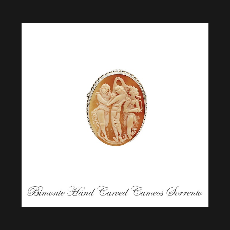 "Tre Grazie"Cameo Brooch And Pendant