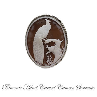 "Pavone"CameoBrooch And Pendant