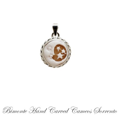"Moon and Star" Cameo Pendant