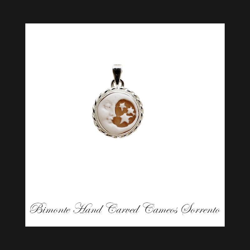 "Moon and Star" Cameo Pendant