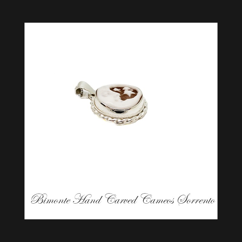 "Moon and Star" Cameo Pendant
