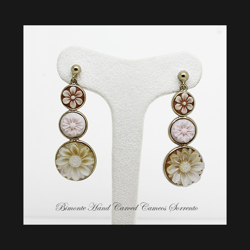 "Flower of Joy" Cameo Earrings