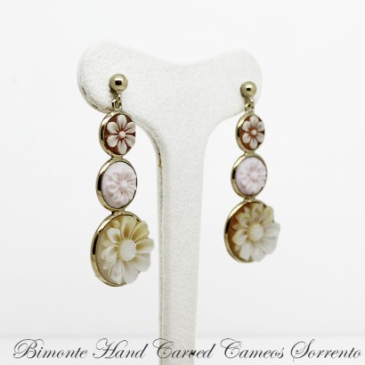 "Flower of Joy" Cameo Earrings