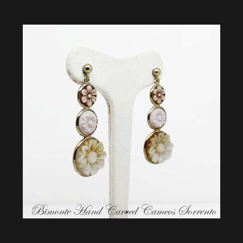 "Flower of Joy" Cameo Earrings