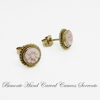 "Flower of Joy" Cameo Earrings