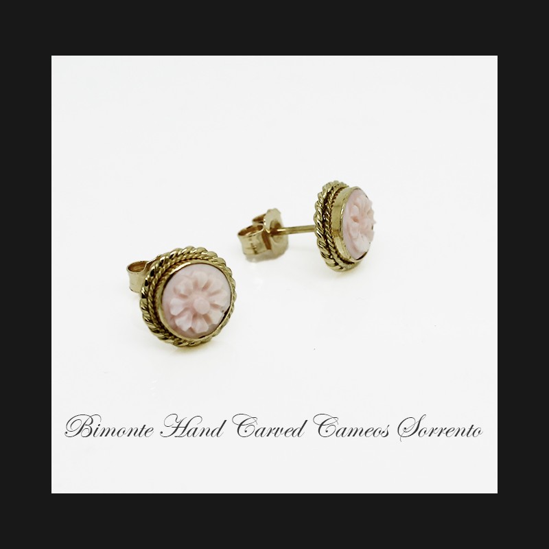 "Flower of Joy" Cameo Earrings